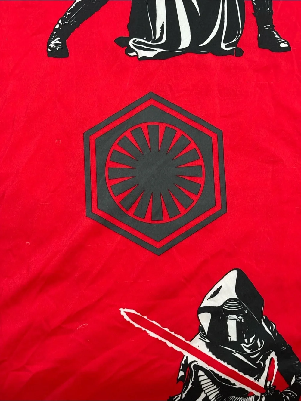 Star Wars VII Force Awakens Full Queen Flat Sheet Kylo Ren Crossguard Lightsaber